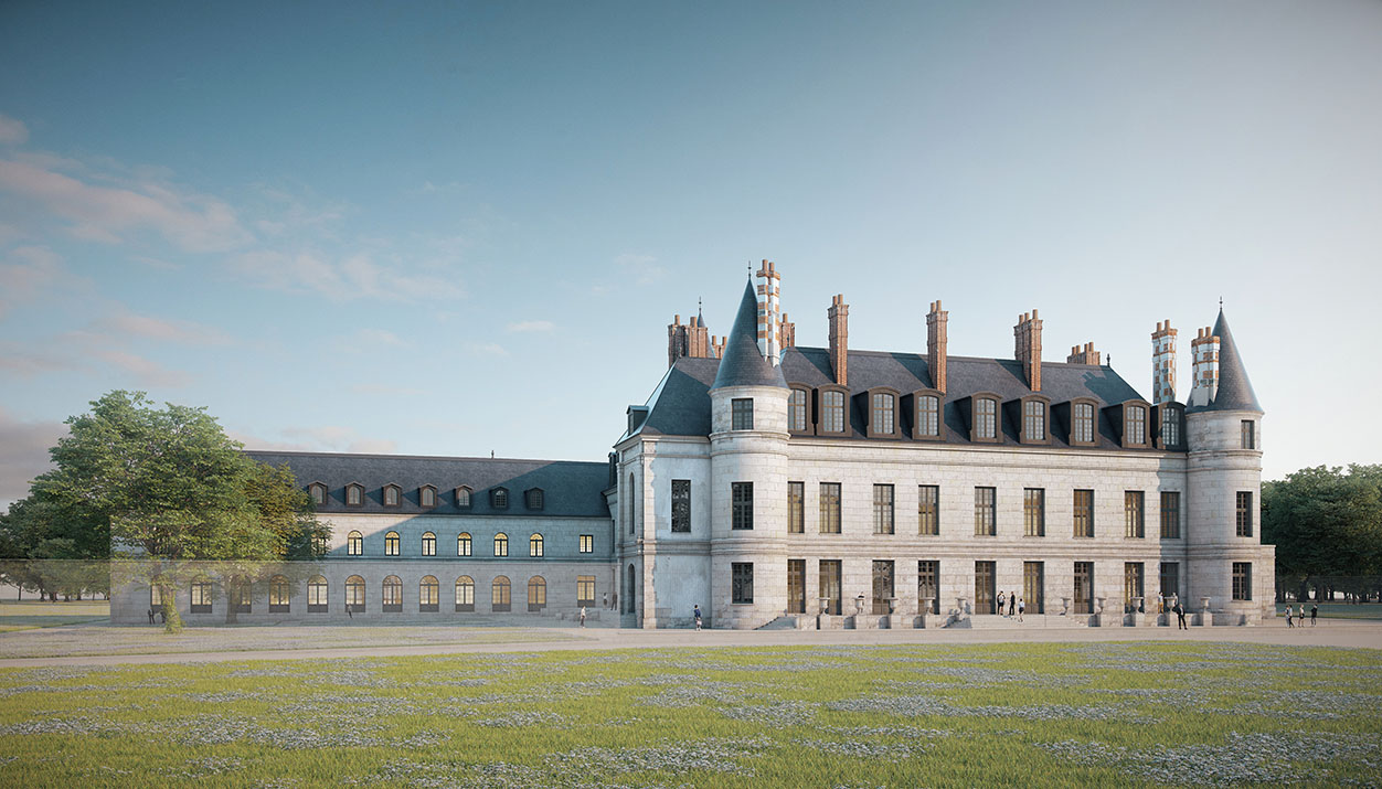Reconstitution 3D du château de Villers-Cotterets © Timescope